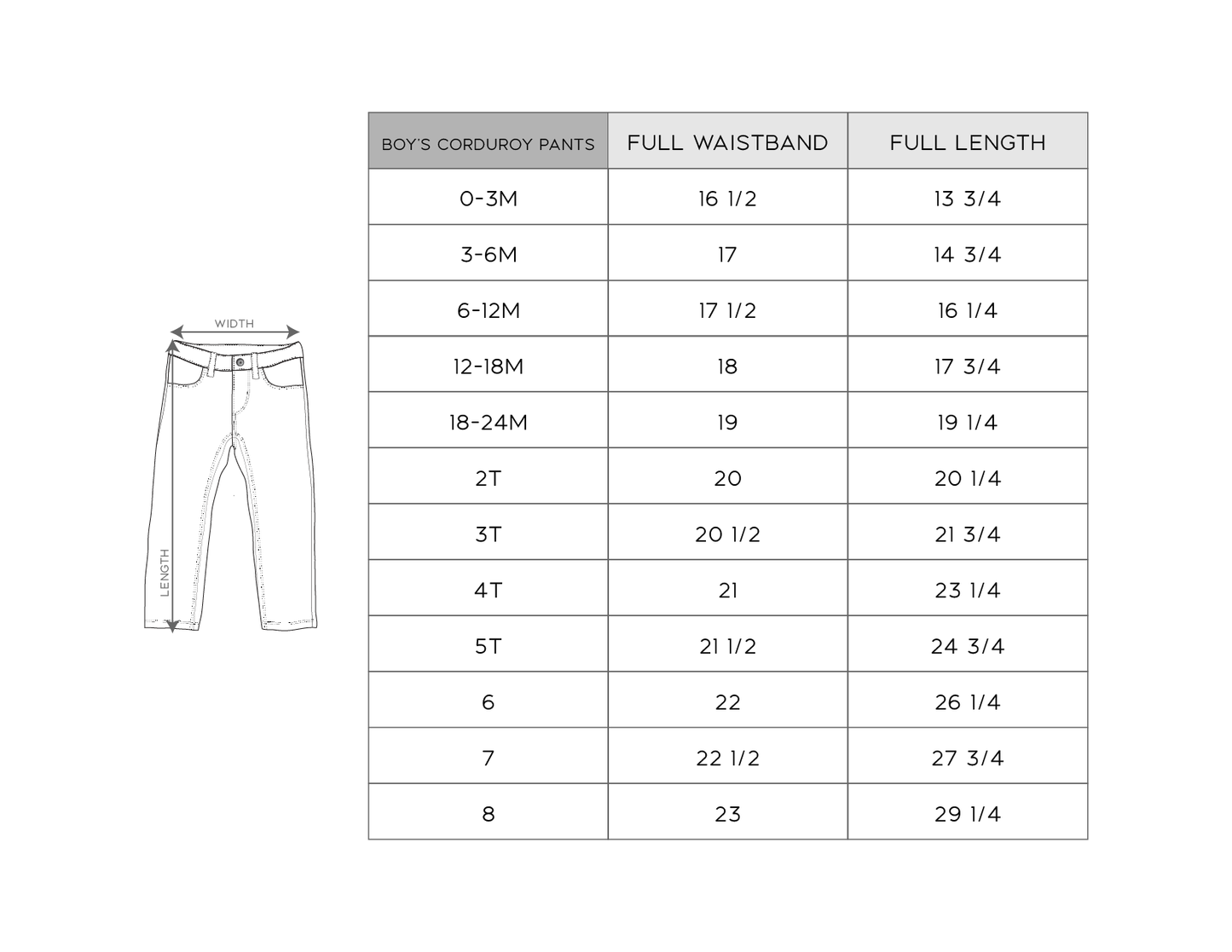 Boy's Corduroy Pants