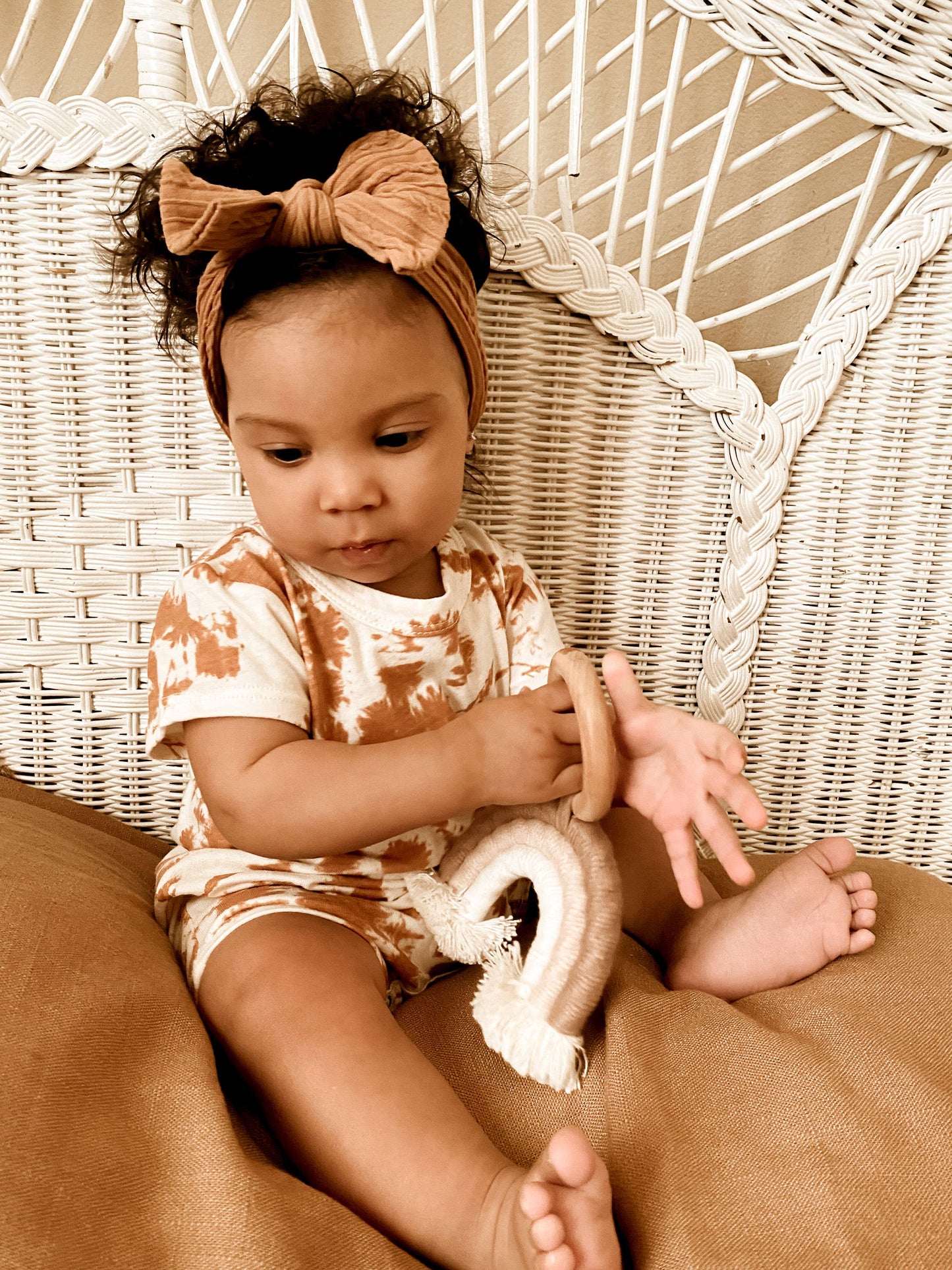 Mini-Macrame Rainbow Teething Toy for Baby (Natural)