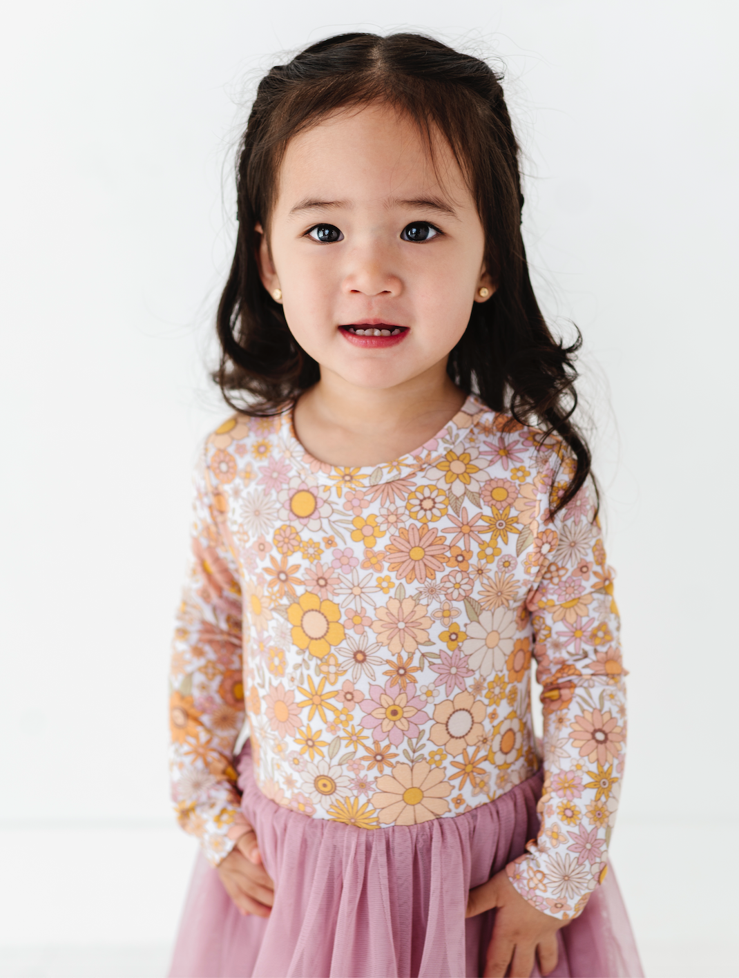 Kids Bamboo + Tulle Dress - Ivy Fall Floral Girls Dress