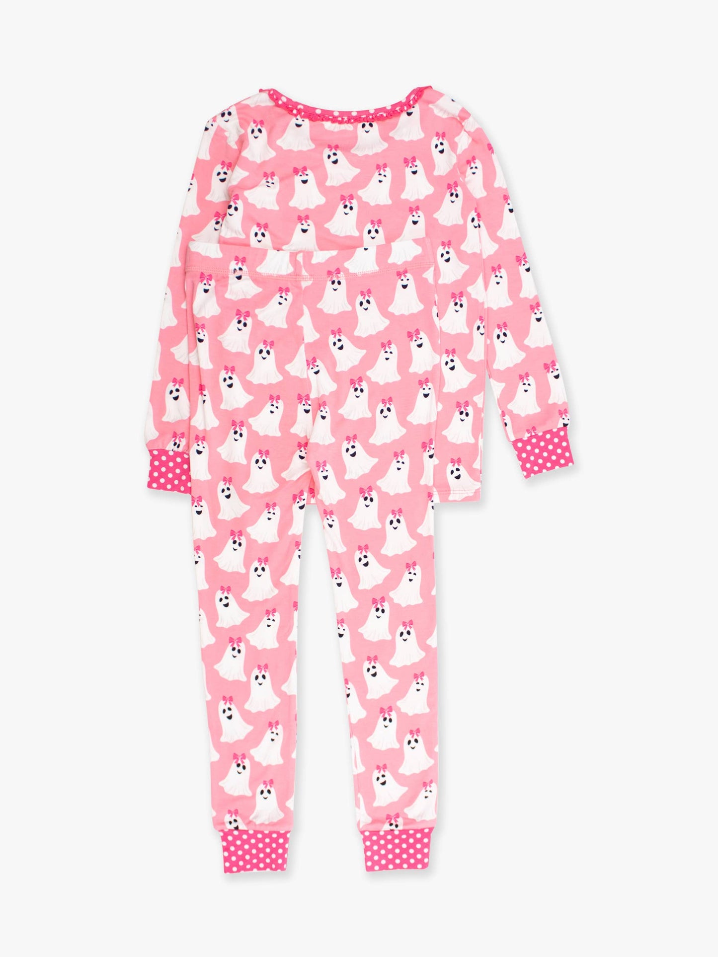 Toddler Girls Ghostie Girls Bamboo Viscose Ruffle Long Sleeve Pajama Set with Signature Rear Ruffles