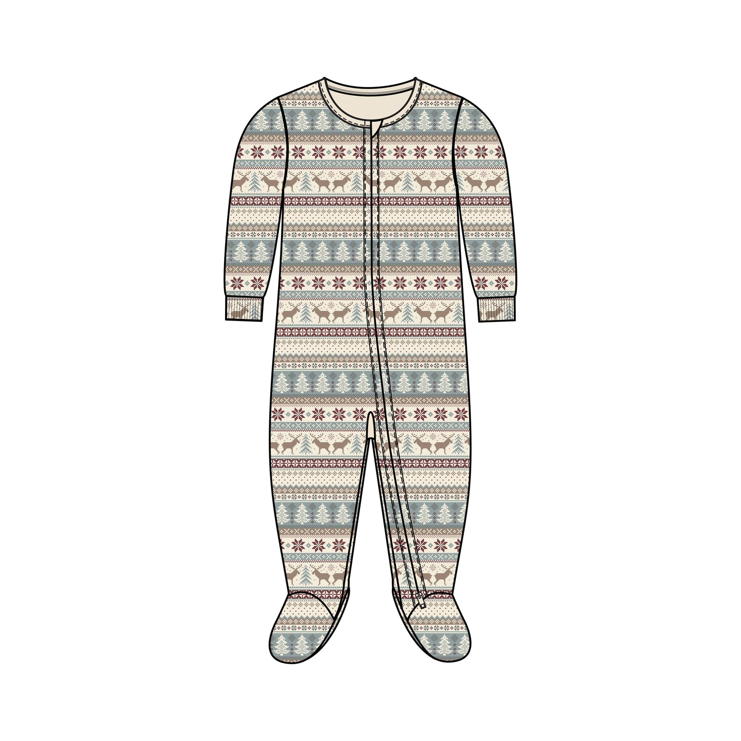 Peyton Zipper Sleeper - Holiday Collection