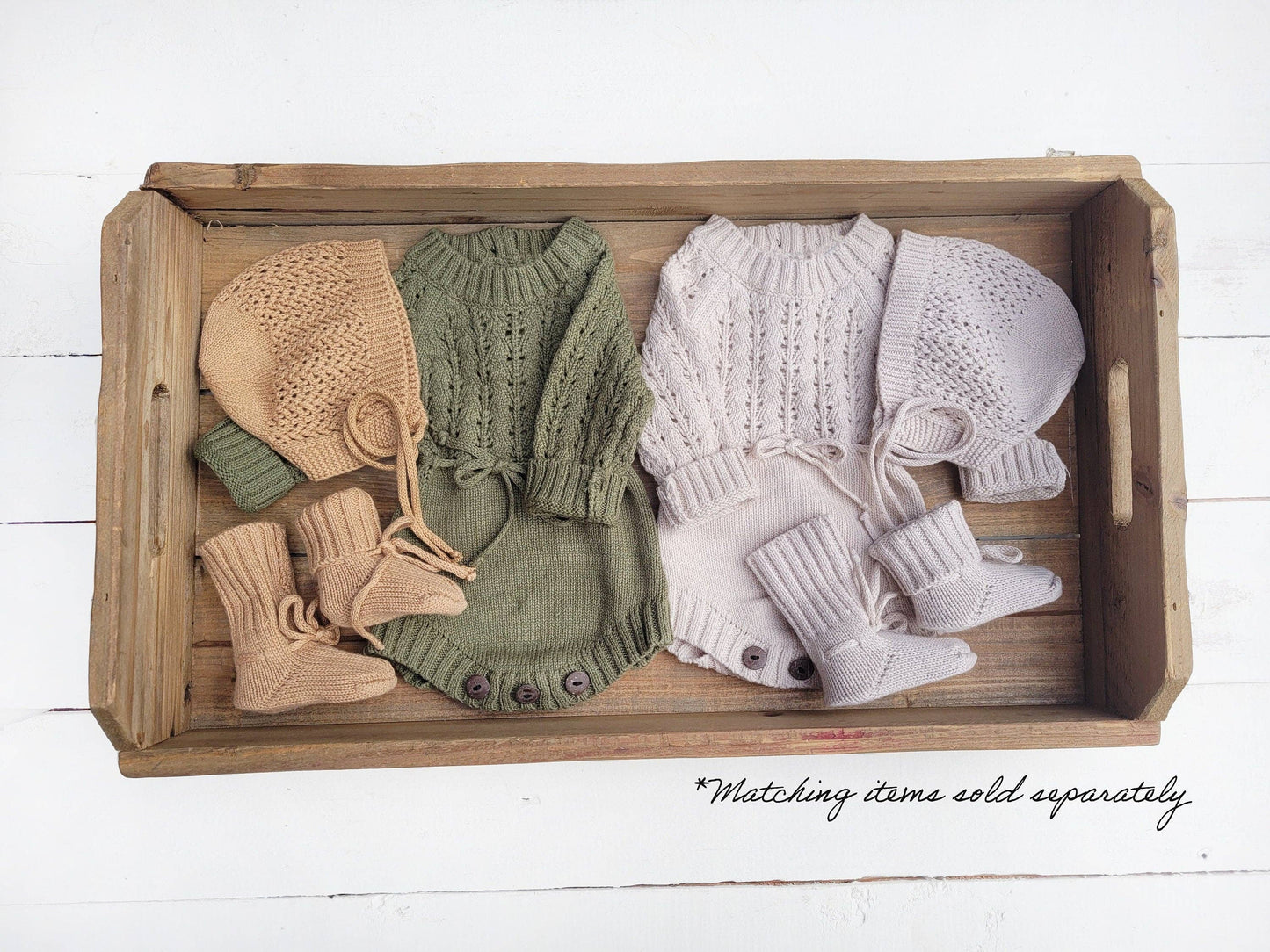 Knitted Booties Socks - Oatmeal