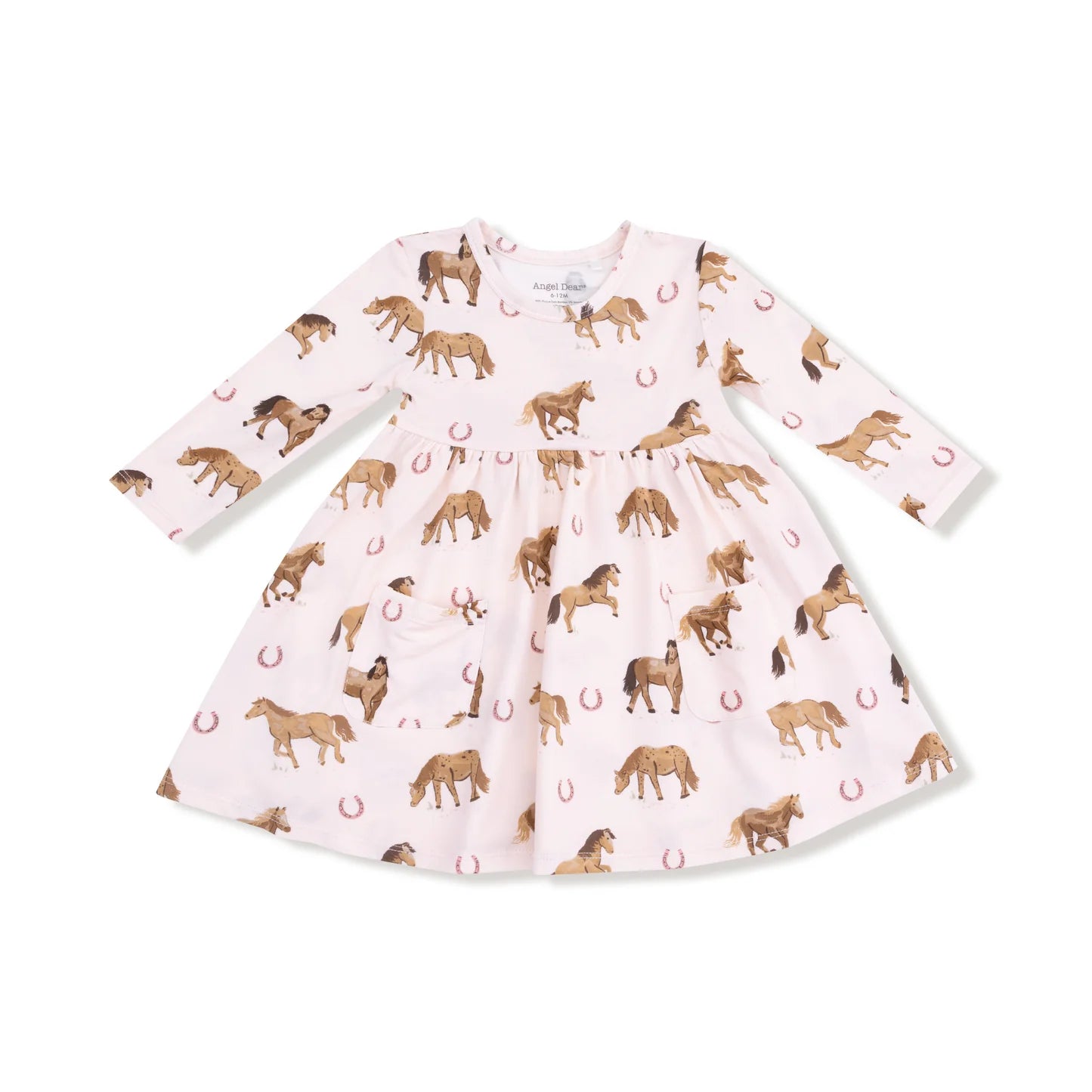 Horses - Pink Twirly Long Sleeve Dress Regular price