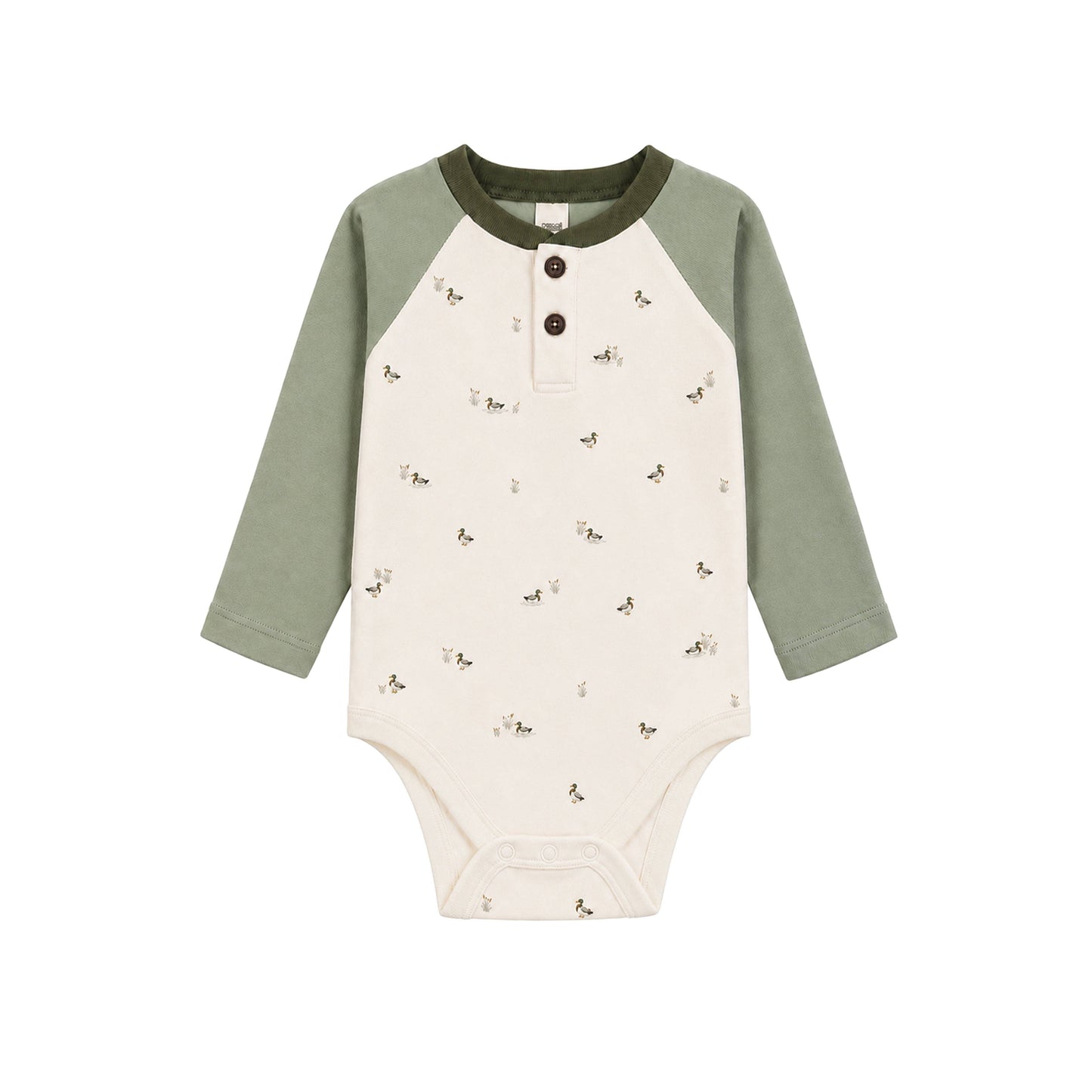 Lucas Raglan Henley Bodysuit - Mallard