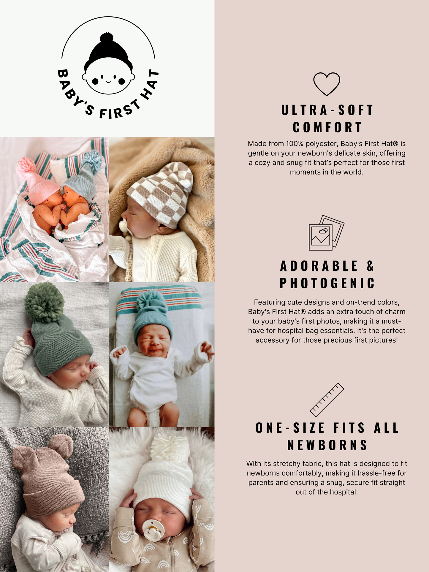 Baby's First Hat®, Pink Bow