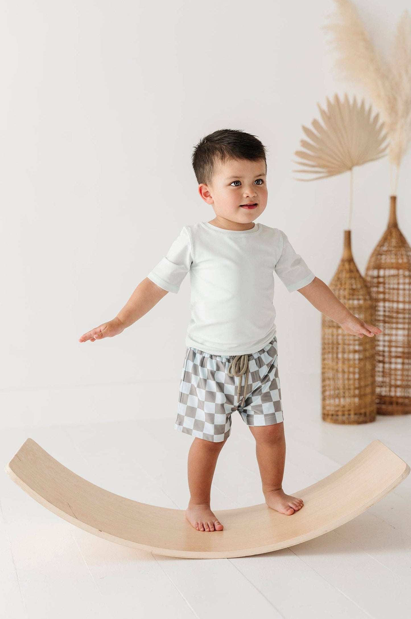 Boy's Swim Shorts Checkered