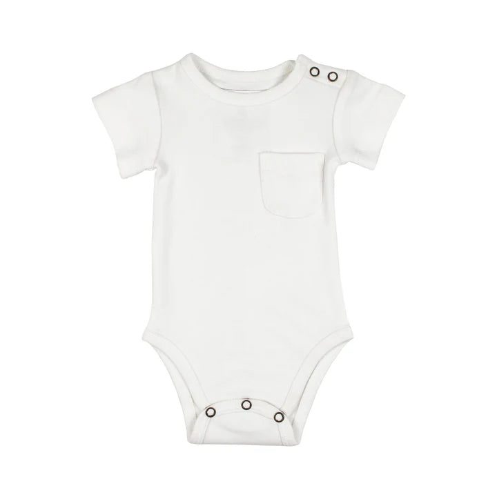 Organic Short-Sleeve Bodysuit in White