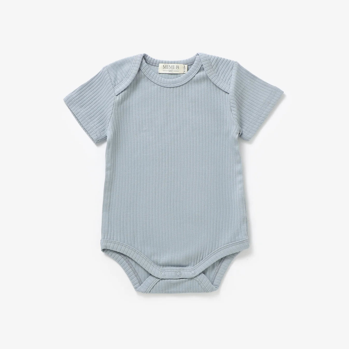 The Bobbi Short Sleeve Onesie - Dusty Blue