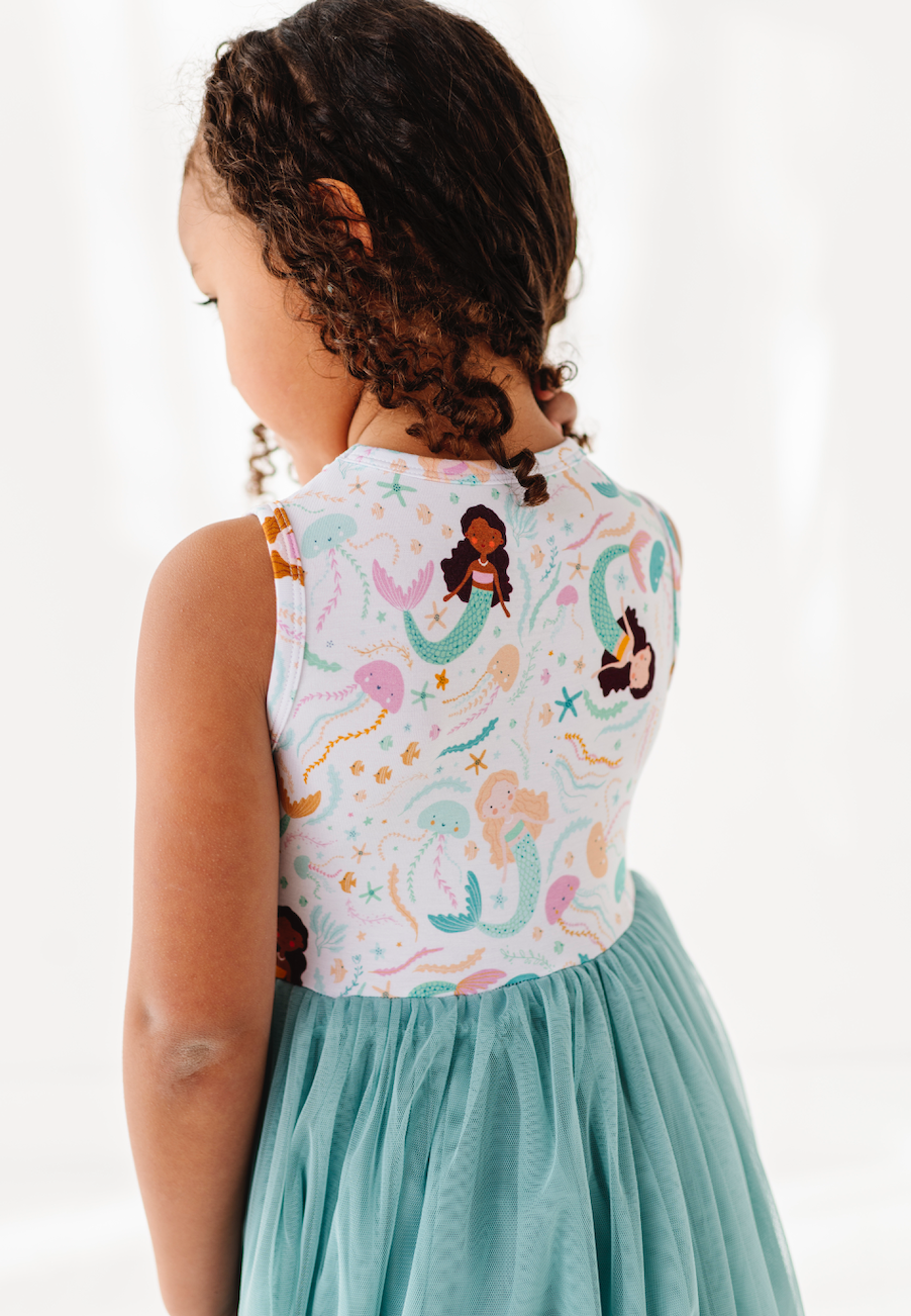 Kids Bamboo + Tulle Tutu Dress - Mermaids