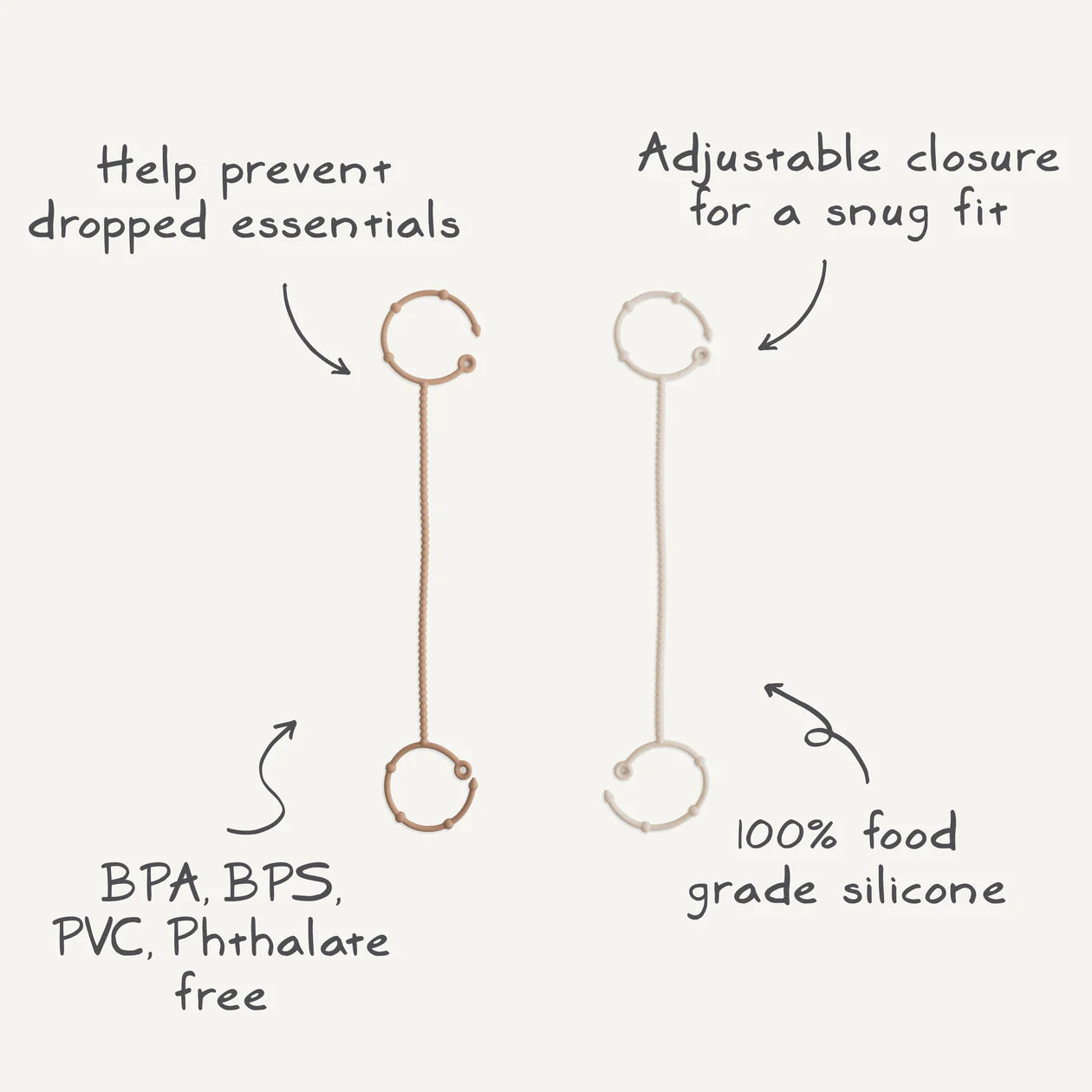 Mushie Silicone Strap 2-Pack