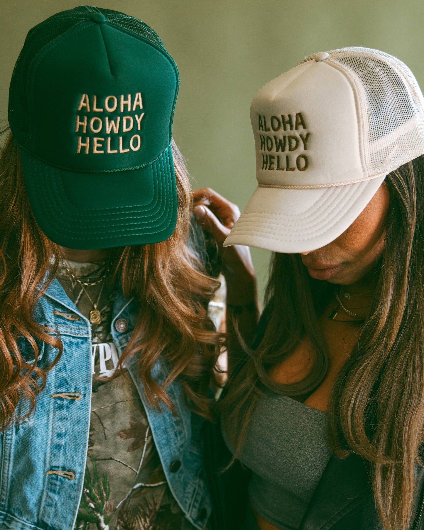 Aloha Howdy Hello Trucker hats