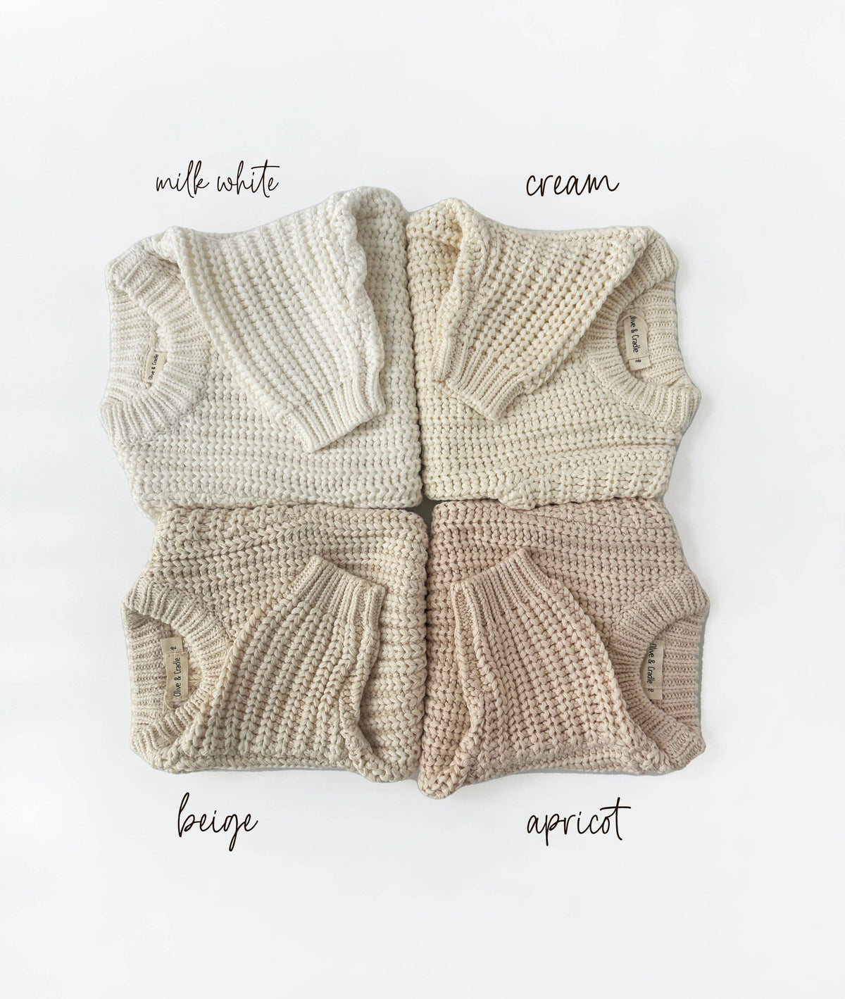 Baby Chunky Knit Braided Sweater | Beige