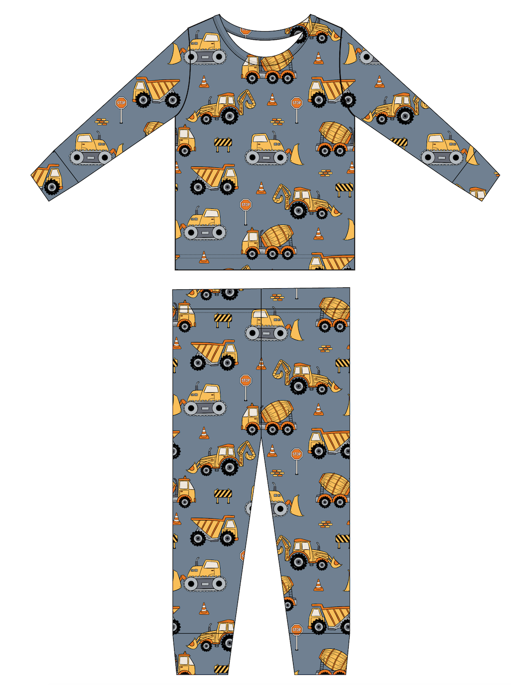 Kids Bamboo Pajamas - Bamboo Fall Clothing- Worksite