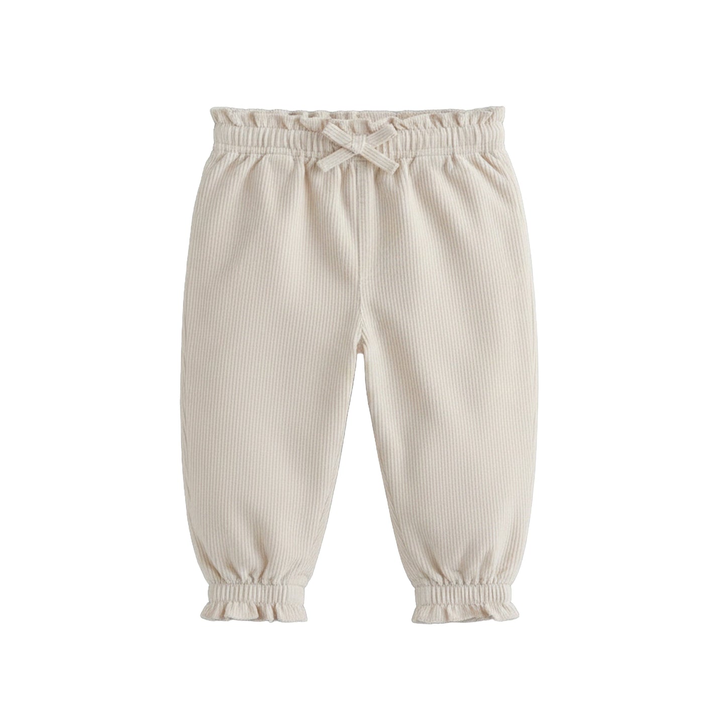 Lexi Fine Corduroy Ruffle Pant - Cream