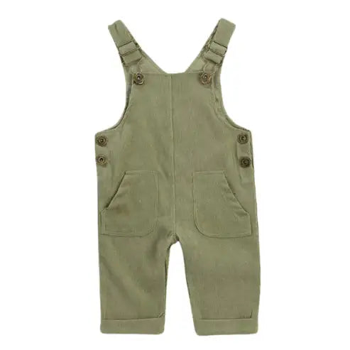 Olive Corduroy Overalls