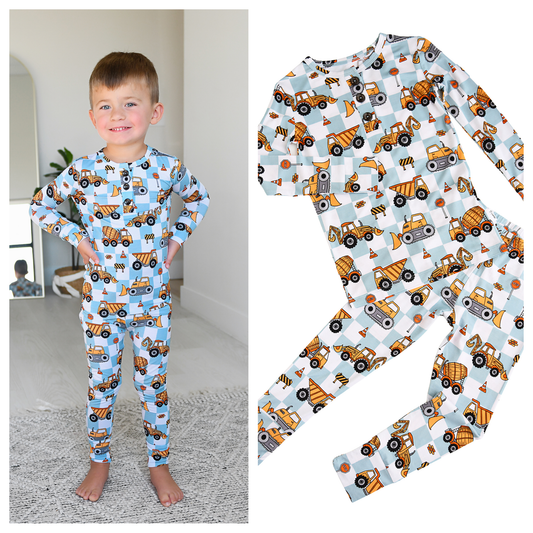 Carson Checks TWO PIECE Bamboo Kids Clothing Outfit