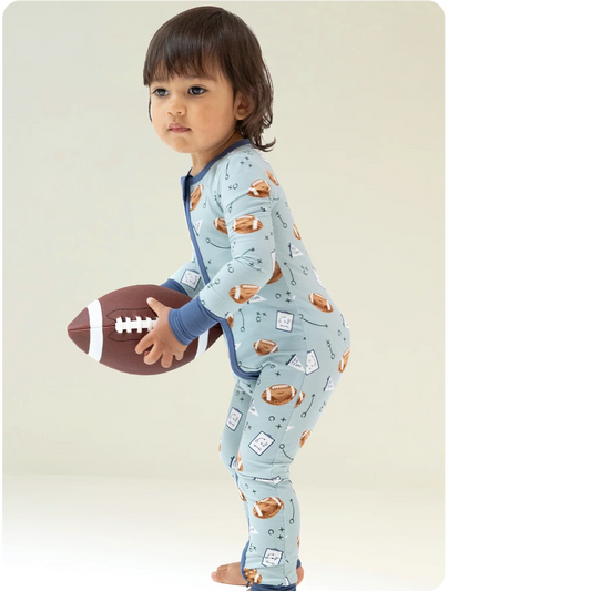 Touchdown Time - 2 Way Zipper Romper