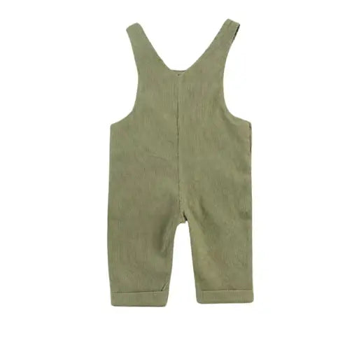 Olive Corduroy Overalls