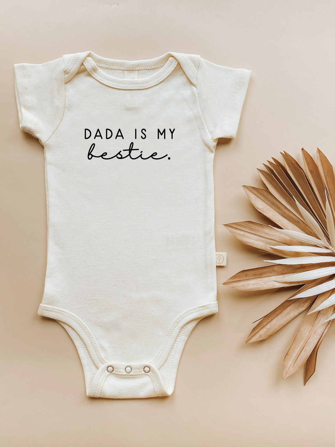 Dada is My Bestie Organic Cotton Bodysuit | Short Sleeve