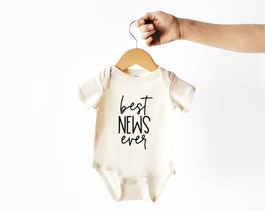 Best News Ever Baby Announcement Onesie – Pregnancy Reveal
