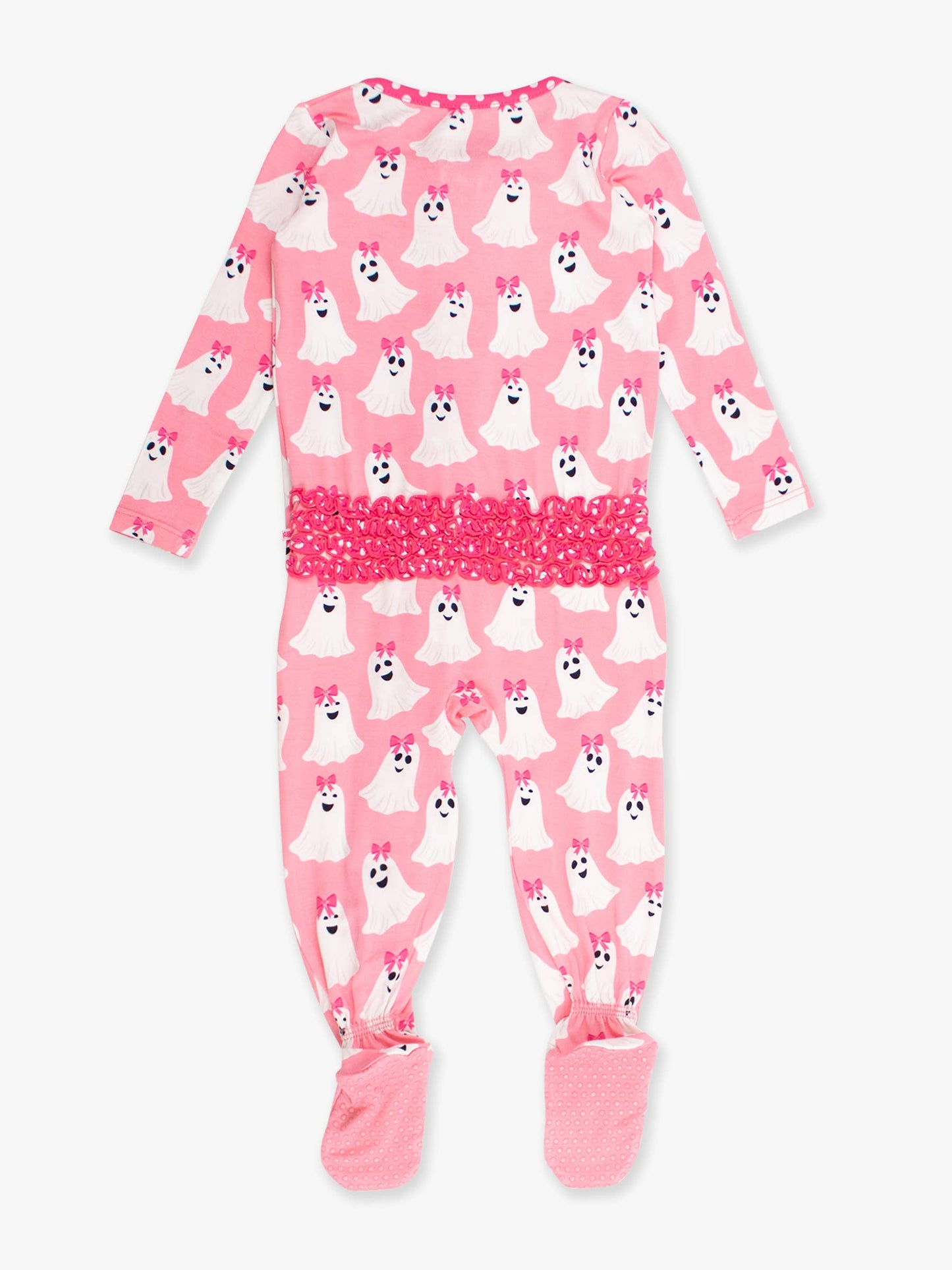 Baby Girls Ghostie Girls Bamboo Viscose Footed Ruffle One Piece Pajama