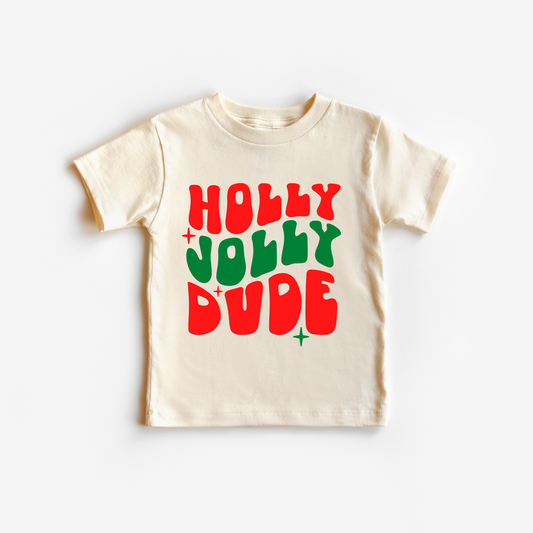 Holly Jolly Dude Toddler and Youth Christmas Shirt