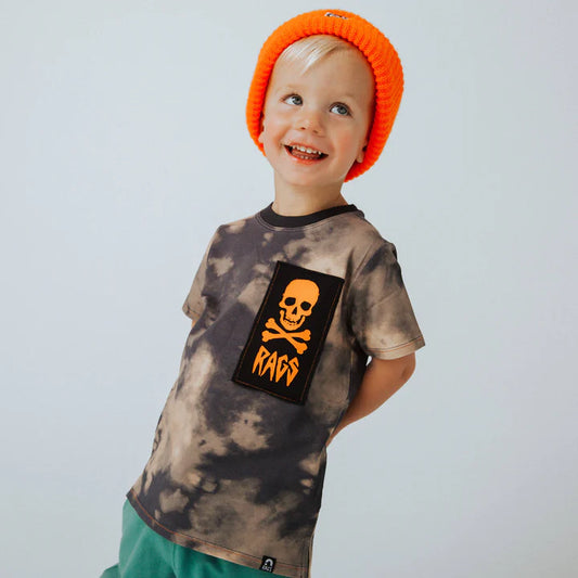 Vintage Bleach Neon Skull Tee by Rags