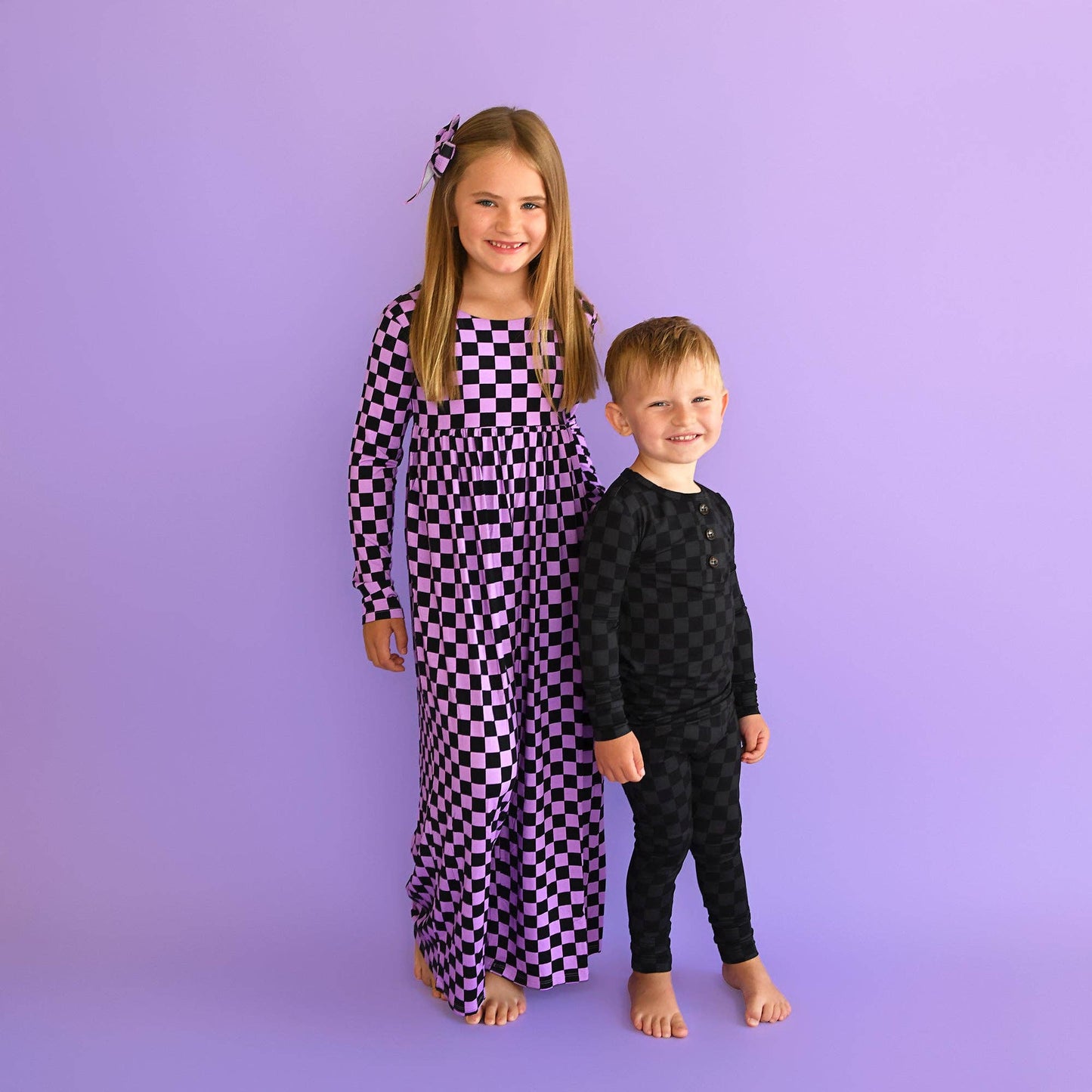Frankie TWO PIECE Bamboo Halloween Checks Outfit