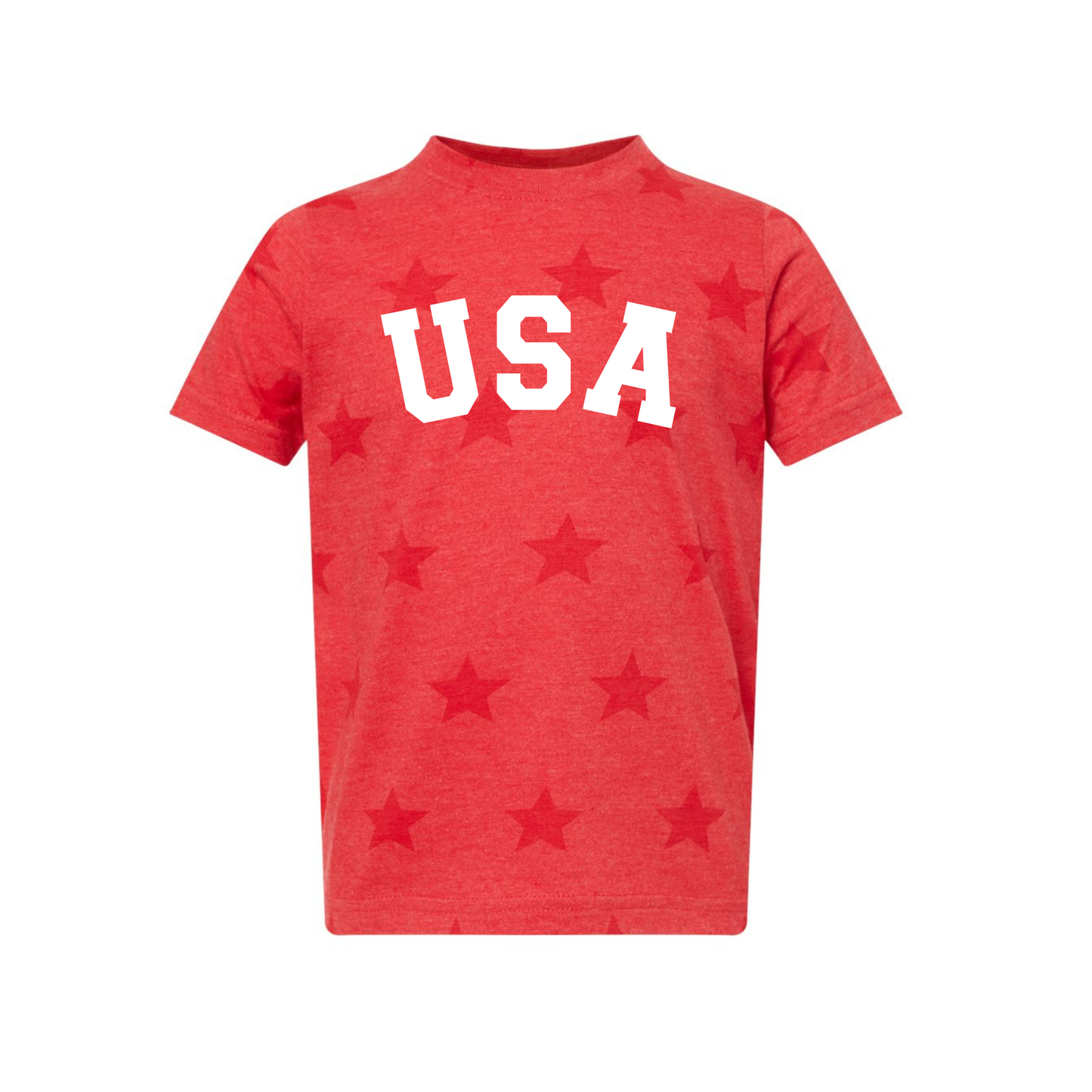 USA Stars Print Toddler and Youth 4th of July Shirt
