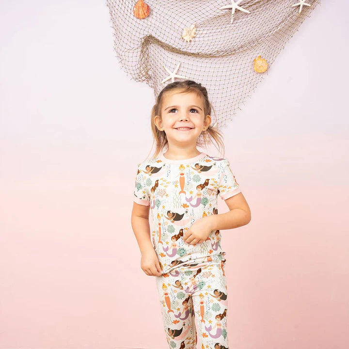 Mermaid Bamboo Kids Pajamas by Emerson & Friends