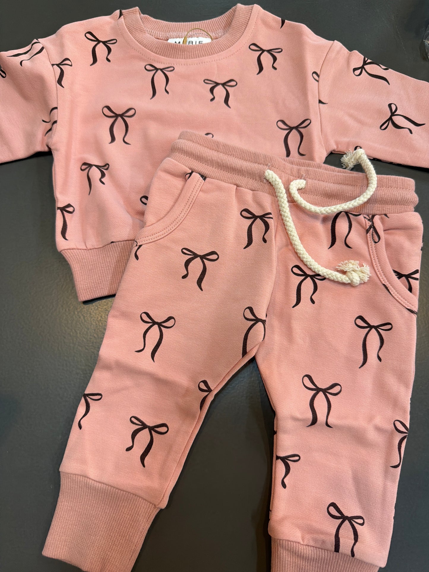 Blush Bows French Terry Set