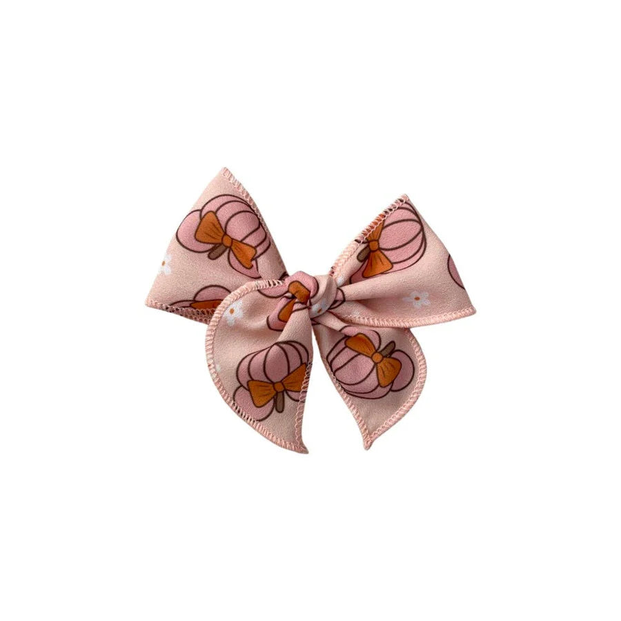 Magical Pumpkins Pink Fay Clip Bow Mini