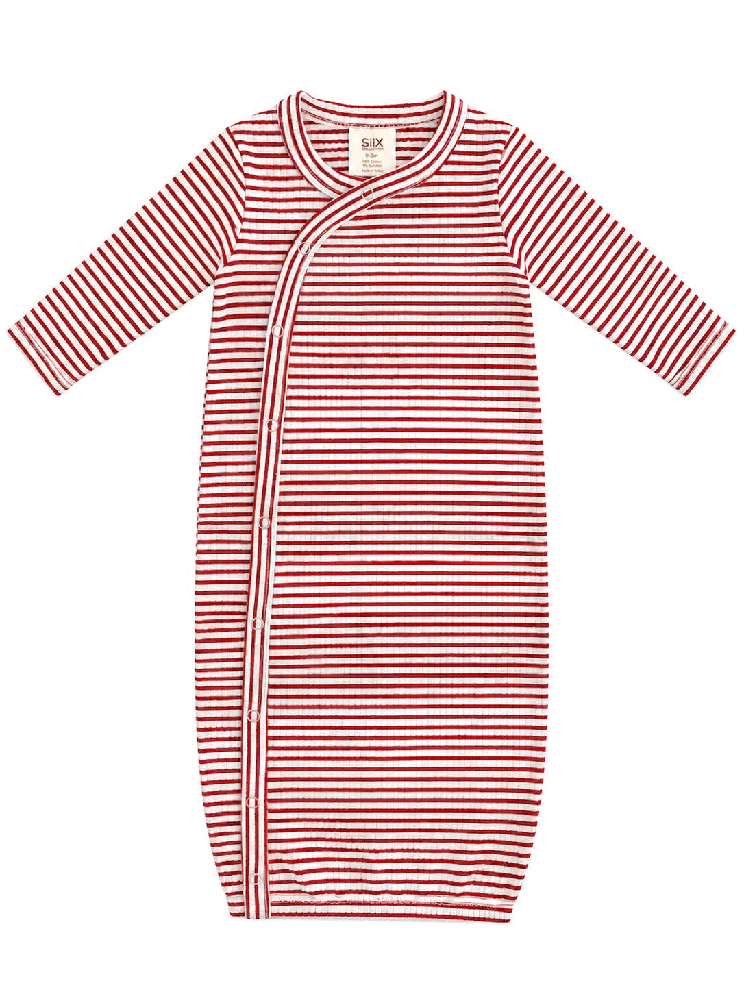 Red Stripe / Ribbed Gown