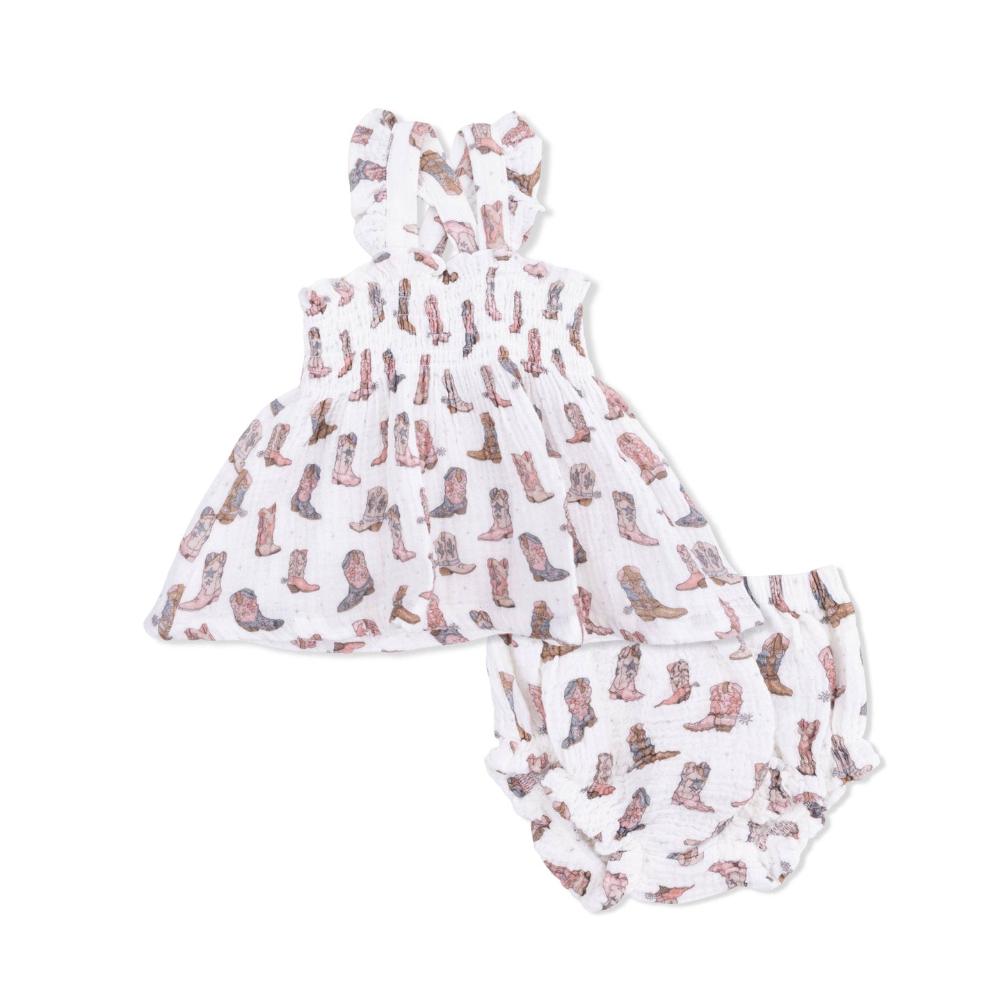 Cowgirl Boots - Smocked Top with Bloomer