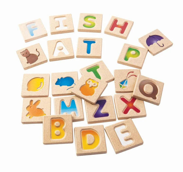 Wooden Letters Alphabet A-Z by Plan Toys