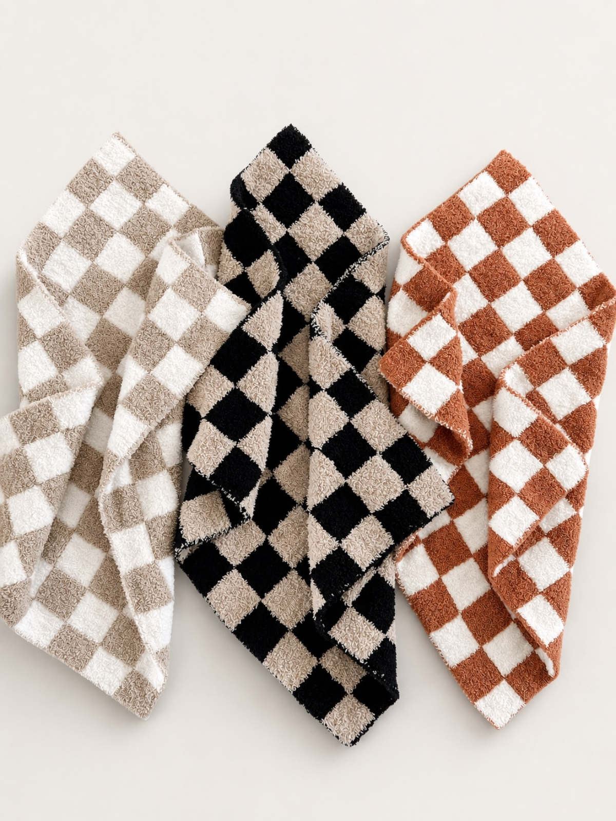 Phufy® Bliss Checkerboard Mini Blanket, Cocoa