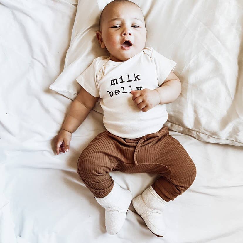 Milk Belly Organic Cotton Baby Bodysuit | Short Sleeve