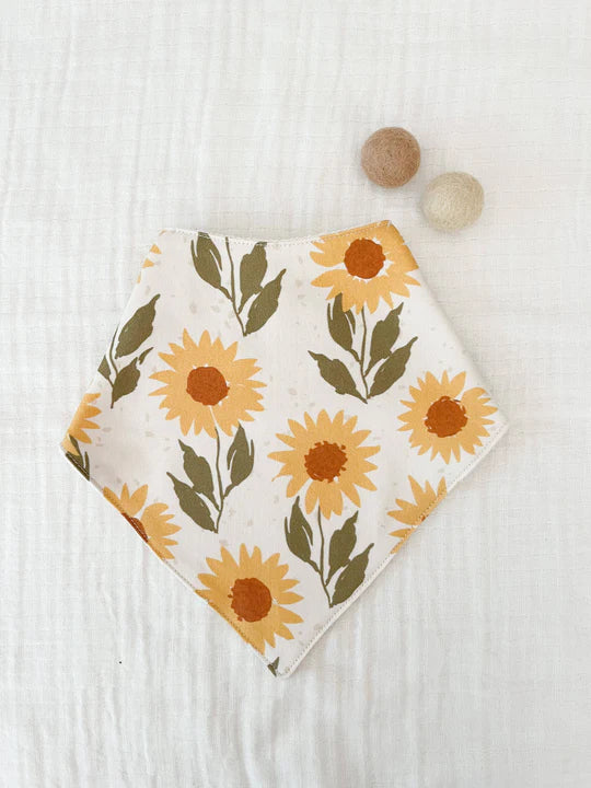 Organic Drool Bandana Bib - Sunflowers