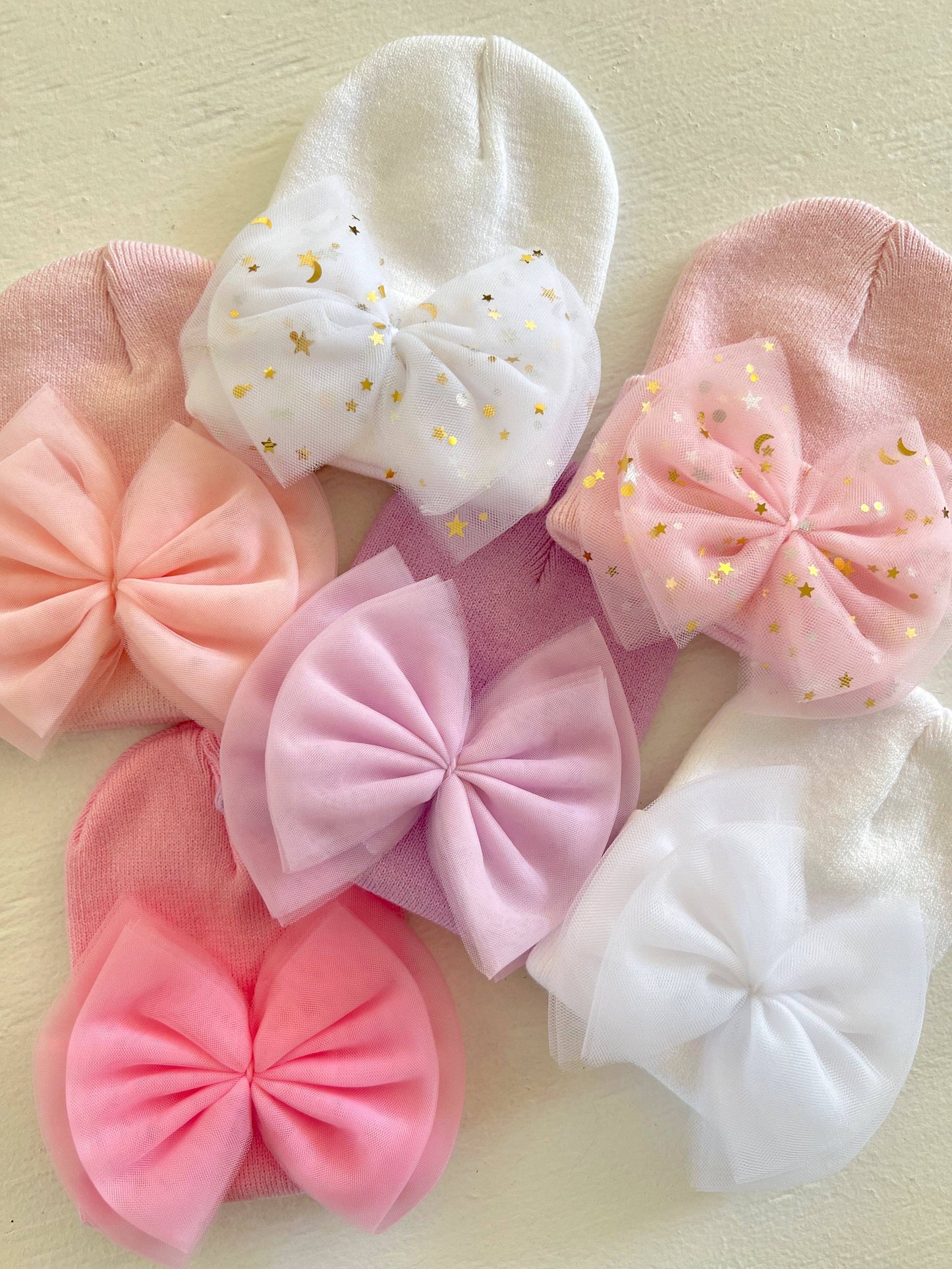 Baby's First Hat®, Petal Pink Star Tulle Bow