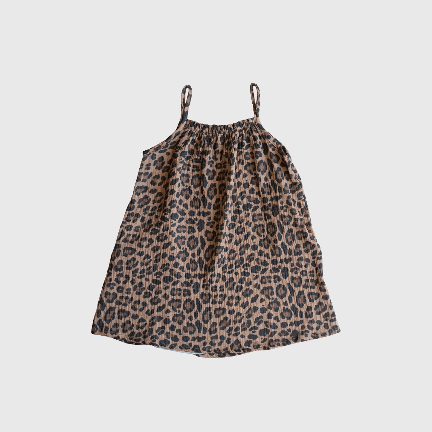 Child Muslin Sleeveless Dress | Leopard
