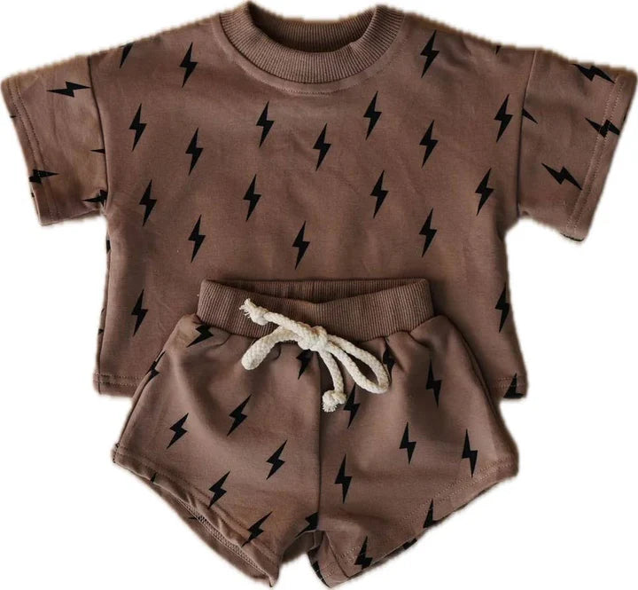 Lightning Bolt Shorts Set by Forever French Baby