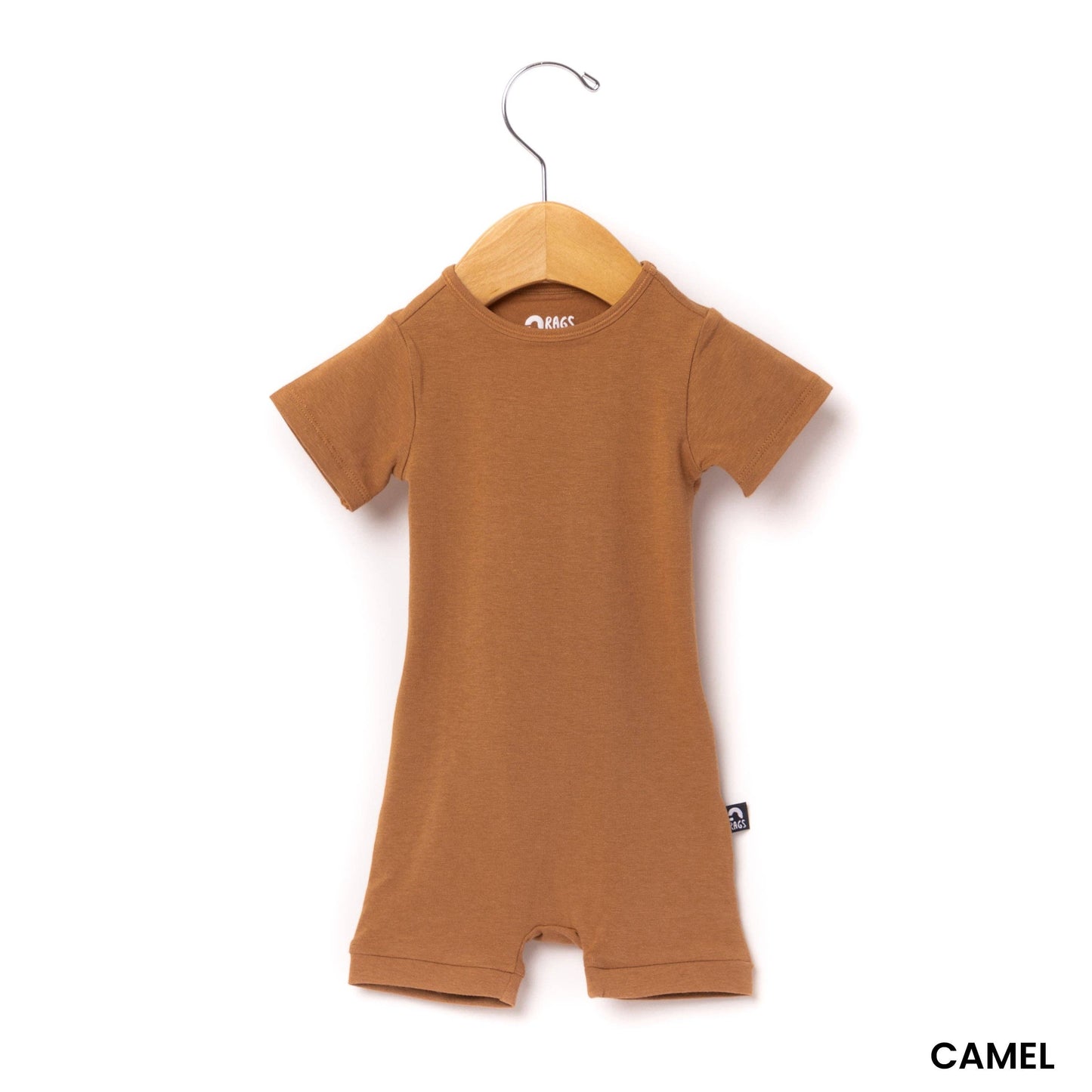 Essentials Infant Peekabooty™ Short Sleeve Short Rag Romper - 'Infant Rag in Multiple Colors'