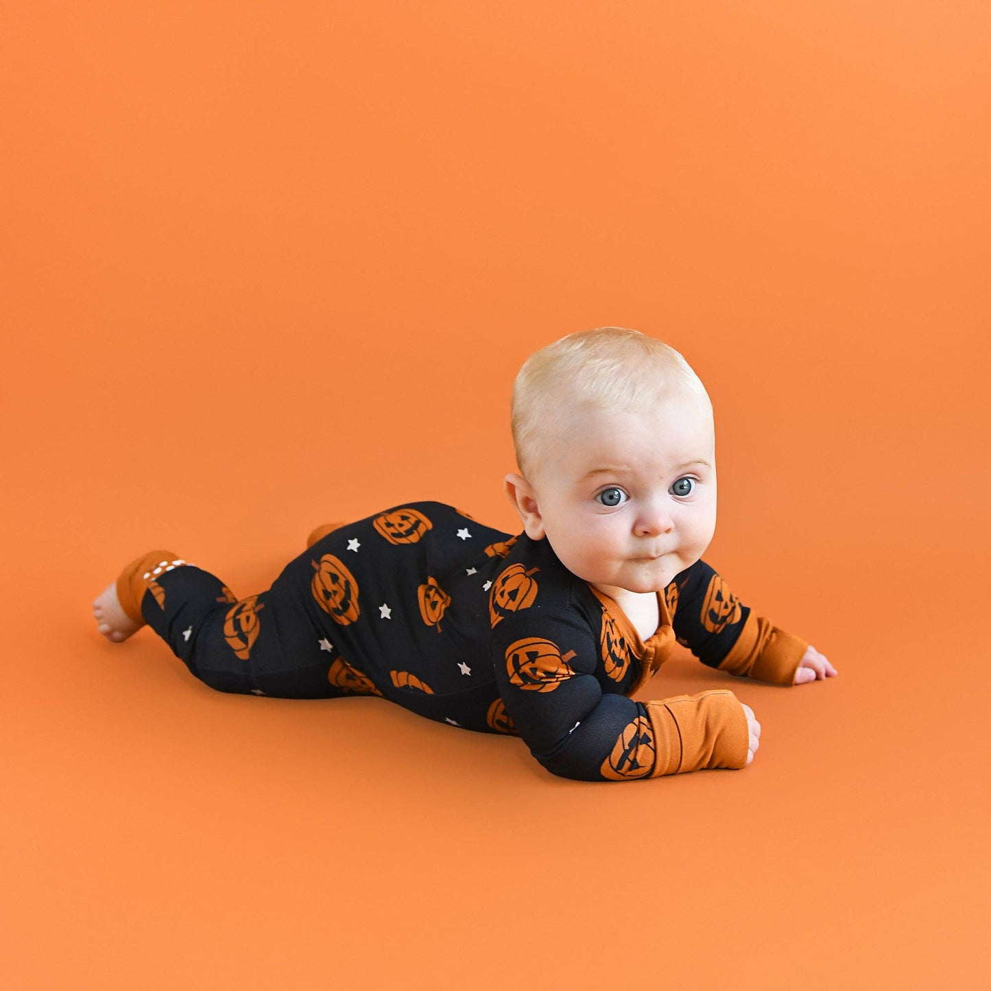 Jack ZIP Bamboo Halloween Pumpkins Baby Outfit