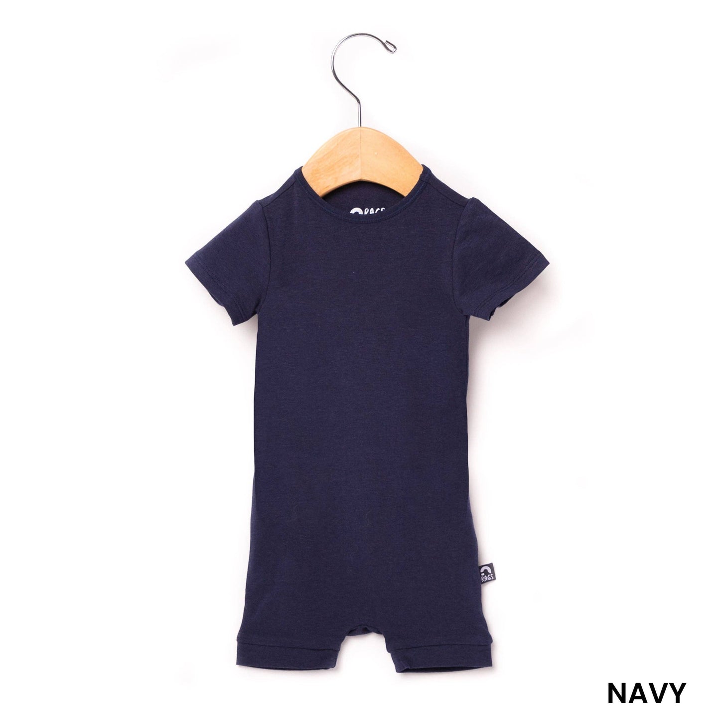 Essentials Infant Peekabooty™ Short Sleeve Short Rag Romper - 'Infant Rag in Multiple Colors'