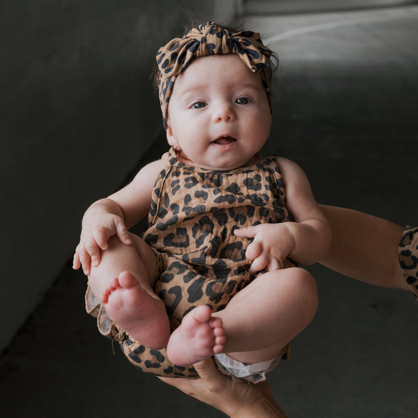 Muslin Sleeveless Tank Romper | Leopard