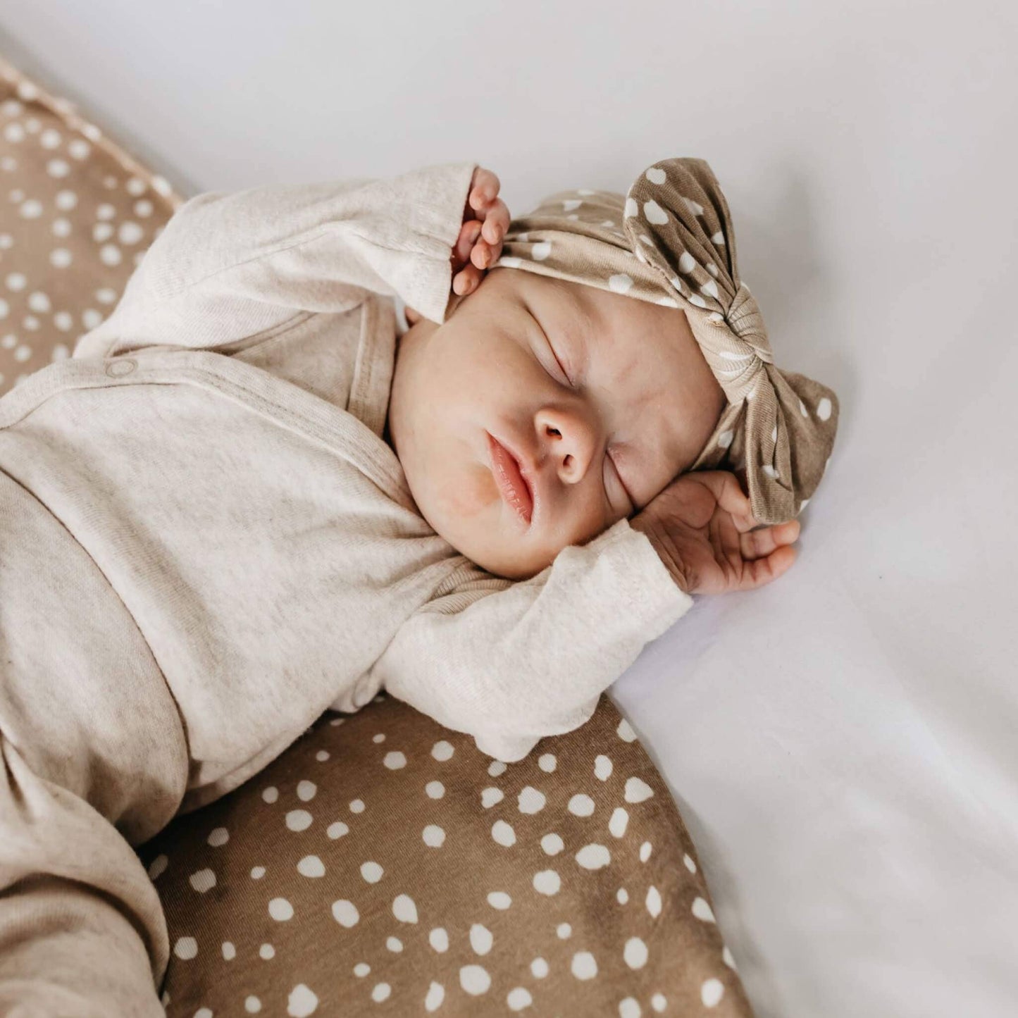 Knit Headband Bow - Fawn