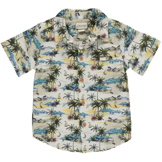 Hawaiian Print Collared Shirt by Me & Henry