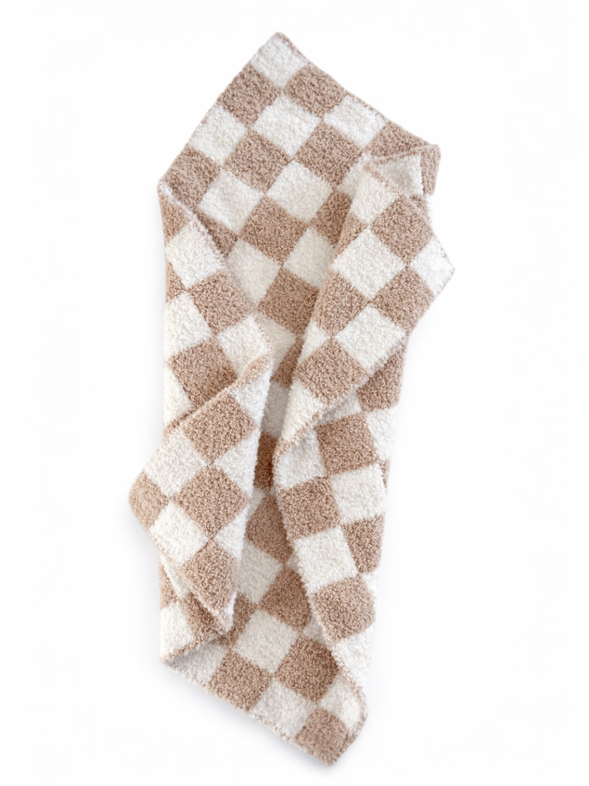 Phufy® Bliss Checkerboard Mini Blanket, Cocoa