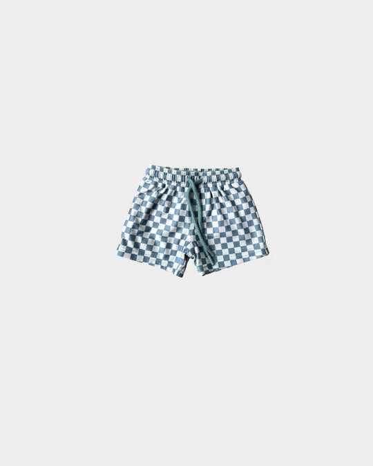 Checkered Boy's Swim Short