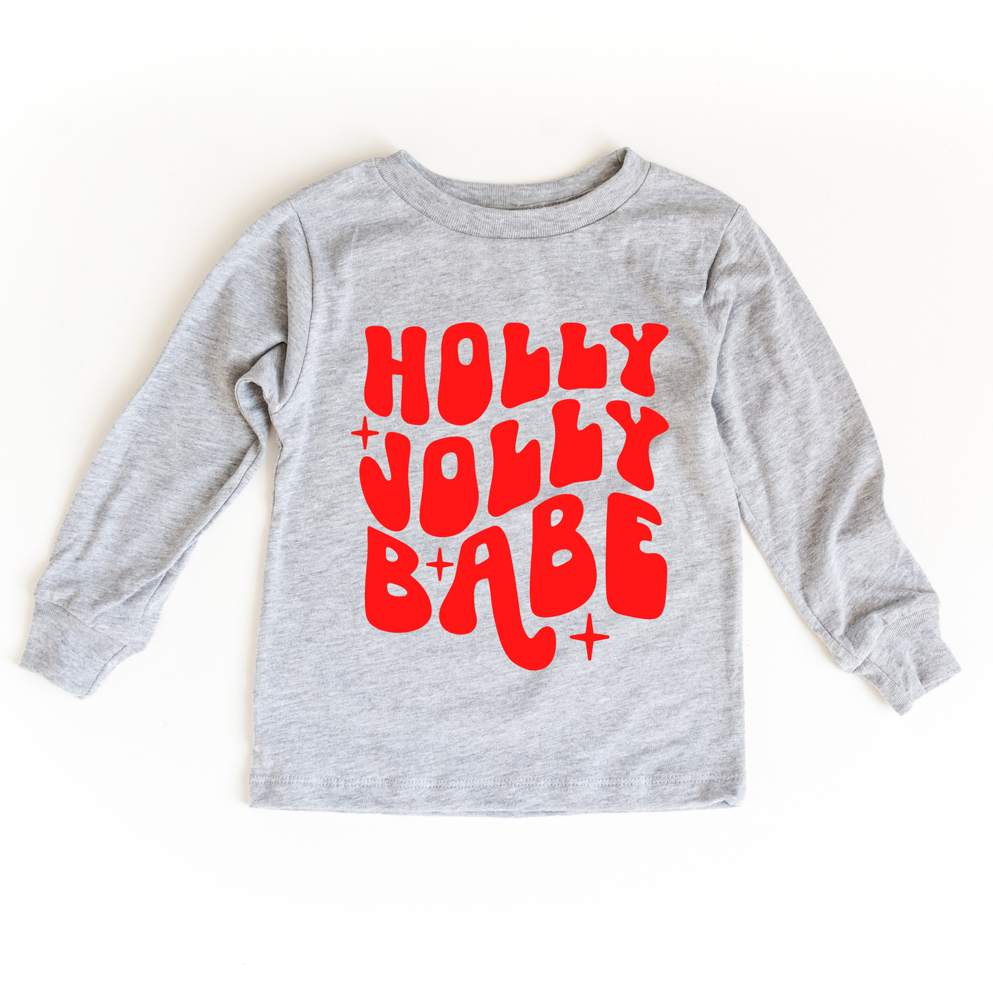 Holly Jolly Babe Long Sleeve Toddler Christmas Shirt